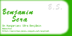 benjamin sera business card