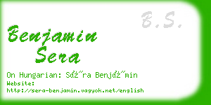 benjamin sera business card